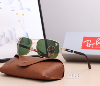 Ray Ban RB4822 Sunglasses Green/Gold with Black