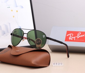 Ray Ban RB4820 Sunglasses Green/Gold with Black