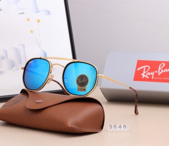 Ray Ban RB3648 Sunglasses Blue/Gold with Red