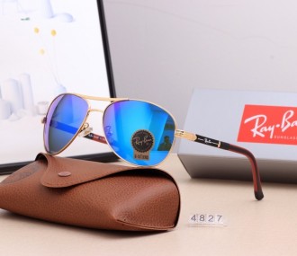Ray Ban RB4827 Aviator Sunglasses Blue/Black