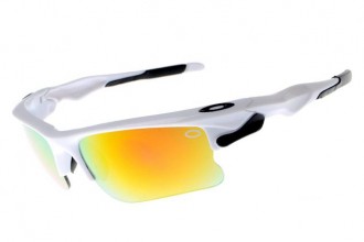Oakley fast jacket Sunglasses polished white/ruby iridium