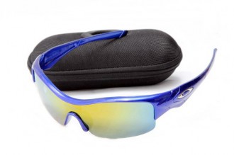 Oakley straight jacket Sunglasses polished blue/fire iridium