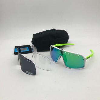 Oakley Sutro Sunglasses Polished White/Prizm Green