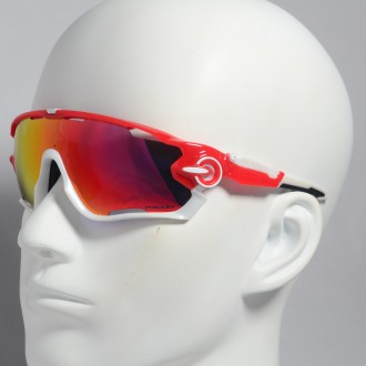 Oakley Jawbreaker Sunglasses Fire with White/Ice Ruby