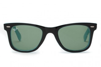 Ray Ban RB2140 Original Wayfarer Sunglasses Black with Blue/Light Green