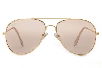 Ray Ban RB3025 Aviator Sunglasses Gold/Light Pink