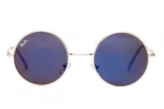 Ray Ban RB3088 Round Sunglasses Silver/Purple