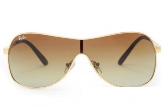 Ray Ban RB3466 Highstreet Sunglasses Gold/Light Brown Gradient