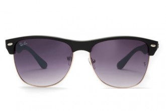 Ray Ban RB4175 Clubmaster Oversized Sunglasses Black/Purple Gradient