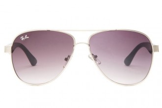 Ray Ban RB8812 Aviator Sunglasses Silver/Crystal Purple