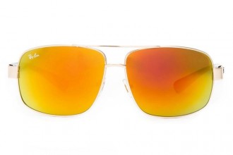 Ray Ban RB8813 Aviator Sunglasses Silver/Orange