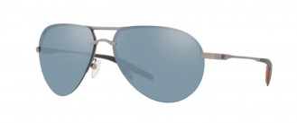 Costa Helo Mens Sunglasses Matte Silver/Gray Silver Mirror