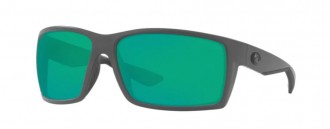 Costa Reefton Mens Sunglasses Matte Gray/Green Mirror