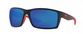 Costa Reefton Mens Sunglasses Race Black/Blue Mirror