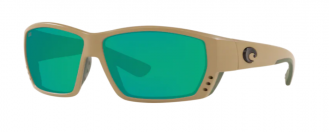 Costa Tuna Alley Mens Sunglasses Matte Sand/Green Mirror