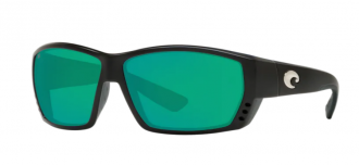 Costa Tuna Alley Mens Sunglasses Matte Black/Green Mirror