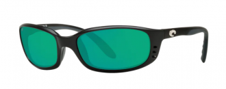 Costa Brine Mens Sunglasses Matte Black/Green Mirror