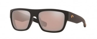 Costa Sampan Mens Sunglasses Matte Black Ultra/Copper Silver Mirror