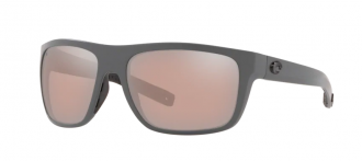 Costa Broadbill Mens Sunglasses Matte Gray/Copper Silver Mirror