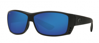 Costa Cat Cay Mens Sunglasses Blackout/Blue Mirror
