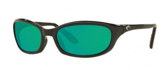 Costa Harpoon Mens Sunglasses Shiny Black/Green Mirror