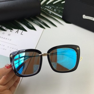 Chrome Hearts Sunglasses chuntepar Oversized Frame Blue Lenses