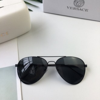 Men's Women's Versace Polarized Sunglasses Black Lenses
