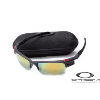 Cheap Oakley Fast Jacket Sunglasses Reluster Black Frame Fire Lens For Sale