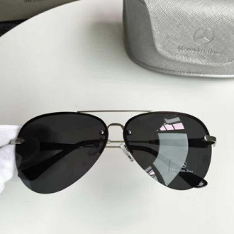 Men's Mercedes-Benz MB743 Sunglasses Black Silver