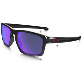 Oakley Sliver Sunglasses Polished Black Frame Violet Iridium Lens