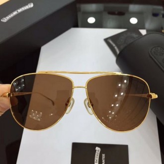 Chrome Hearts Polarized Sunglasses Hanks Alloy Brown Lenses