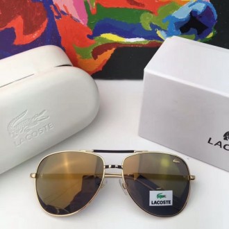 Men's Women's Lacoste Polarized Sunglasses Brown Mirror