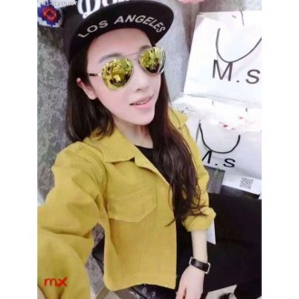 Men's Women's Versace Polarized Aviator Sunglasses Shiny Yellow