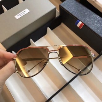 Thom Browne TB801 Sunglasses Original Design Dark Yellow Lenses