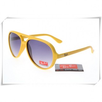Ray Ban RB4125 Cats 5000 Sunglasses Polishing Yellow Frame Grey Gradient Lens