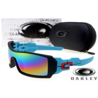  Oakley Oil Rig sunglasses Black Blue Frame Camo Lens OAKLEY201567237