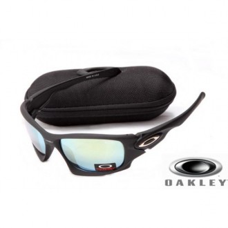  Oakley Ten Sunglasses Jet Black Frame Ice Blue Lens OAKLEY201567433