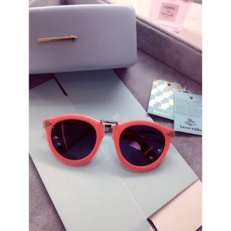 Karen Walker Harvest Polarized Eyewear Red Frame Light Purple Lenses