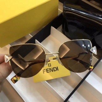 Fendi FF0242-S Iridia Cat-Eye Sunglasses Black White