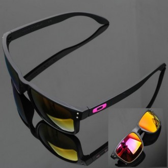 Oakley Holbrook Sunglasses Black Frame Fire Lens