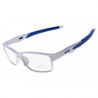 Oakley Crosslink Sunglasses White Blue Frame Clear Lens