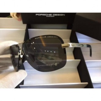 Porsche Design Silver Lens Black Sunglasses