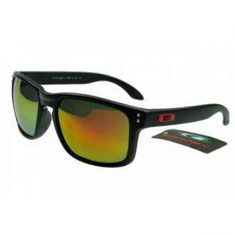 Oakley Holbrook Sunglasses Black Frame Fire Yellow Lens