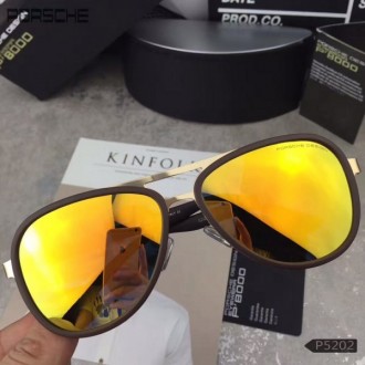 Porsche Design P5202 Aviators Sunglasses Gold Yellow
