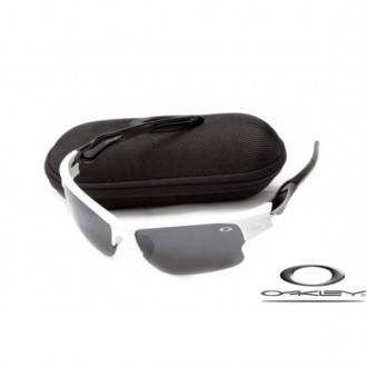 Cheap Oakley Fast Jacket Sunglasses White Frame Gray Lens For Sale