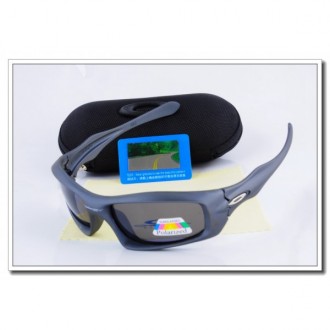 Cheap Oakley monster pup Polarized Sunglasses blue Frame Slate grey Iridium Lens Sale