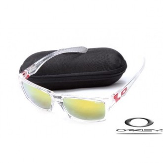 Oakley Jupiter Squared Sunglasses Polishing Transparent Frame Yellow Iridium Lens OAKLEY20156316