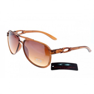 Oakley Women Daisy Chain Aviator Sunglasses Polishing Brown Frame Brown Gradient Lens