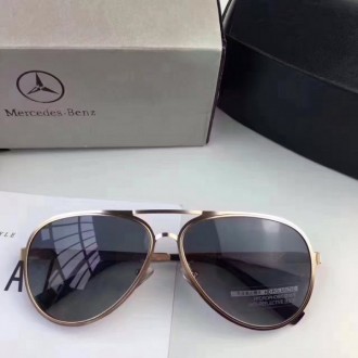 Men's Mercedes-Benz B750 Sunglasses Black Lenses Gold Frame