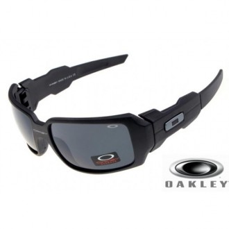  Oakley Oil Drum Sunglasses Black Frame Gray Lens OAKLEY201567332